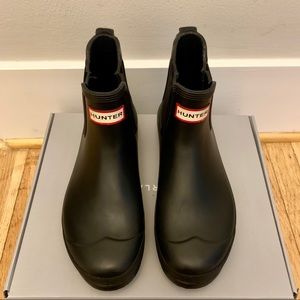 Hunter Black Chelsea Boots
